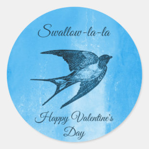 Schluck la-la unanständiger Valentinstag Runder Aufkleber