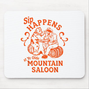 Schluck passiert ye olde Bergsaloon Après-Party Mousepad
