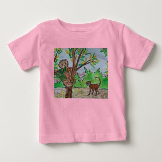 Schluck- und Spinneraffe Baby T-shirt (Vorderseite)