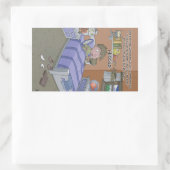 Schluckbuchaufkleber - Seite 1 Rechteckiger Aufkleber (Tasche)