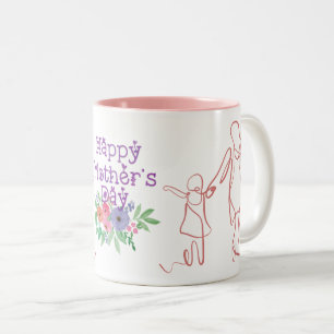 Schlückchen der Liebe – Frohe Muttertags-Tassen Zweifarbige Tasse