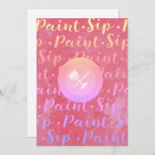 Schlückchen u. Farbe Einladung (Vorne/Hinten)