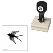 Schlucken am blauen Himmel Gummistempel (Stempel)