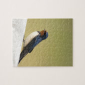 Schlucken auf einer Holzkante Puzzle (Horizontal)
