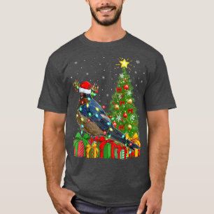 Schlucken Bird Lighting Xmas Tree Weihnachtsmannmü T-Shirt