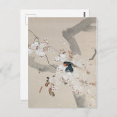 Schlucken im Kirschblossom, Watanabe Seitei Postkarte (Vorne/Hinten)