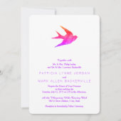 Schlucken (Letterpress-Stil) Einladung (Vorderseite)