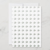 Schlucken (Letterpress-Stil) Einladung (Rückseite)