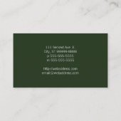Schlucken (Letterpress-Stil) Visitenkarte (Rückseite)