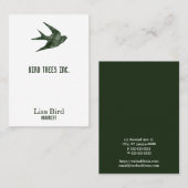 Schlucken (Letterpress-Stil) Visitenkarte (Vorne/Hinten)