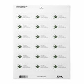 Schlucken (Letterpress Style) Adressaufkleber (Vorne)