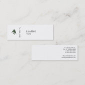 Schlucken (Letterpress Style) Mini Visitenkarte (Vorne/Hinten)