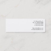 Schlucken (Letterpress Style) Mini Visitenkarte (Rückseite)