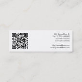 Schlucken (Letterpress Style) mit QR-Code Mini Visitenkarte (Rückseite)