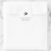 Schlucken (Letterpress Style) Runder Aufkleber (Tasche)