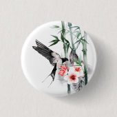 Schlucken mit Bamboo und Blume Button (Vorderseite)