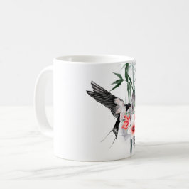 Schlucken mit Bamboo und Blume Classic Kaffeetasse