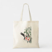 Schlucken mit Bambus und Blume Tote Tasche (Rückseite)