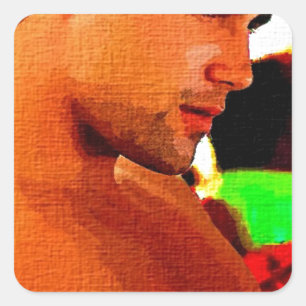 Schlucken Quadratischer Aufkleber