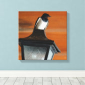 Schlucken Sie auf einem Lamp Foto Single Print Lei Leinwanddruck (Insitu (Holzboden))