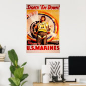 Schlucken Sie 'Em Down!-US Marines! Poster (Heimbüro)