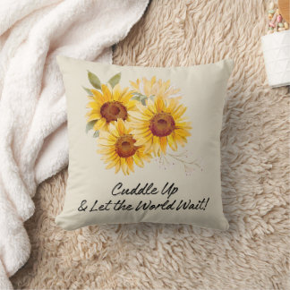 Schlucken Sie sich mit Sonnenblumen Kissen