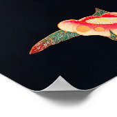 Schlucken und Kamelien Blume Vintag Bird Japanisch Poster (Ecke)