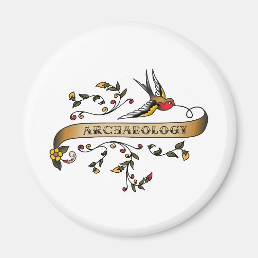 Schlucken und Rollen in der Archäologie Magnet (Vorne)