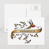 Schlucken und Rollen mit Logistik Postkarte (Vorne/Hinten)