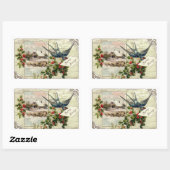 Schlucken und Schafweiden Weihnachten Rechteckiger Aufkleber (Blatt)