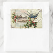 Schlucken und Schafweiden Weihnachten Rechteckiger Aufkleber (Tasche)