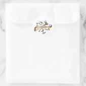 Schlucken und Scroll mit Poesie Runder Aufkleber (Tasche)
