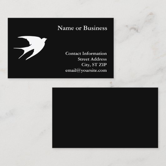 Schlucken Visitenkarte (Vorne/Hinten)