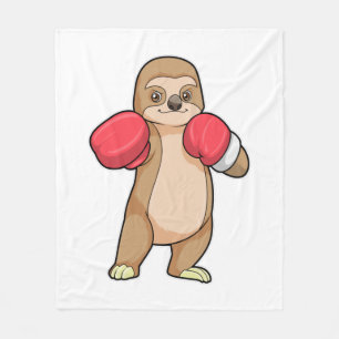Schlucken wie Boxer mit Boxhandschuhen Fleecedecke