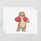 Schlucken wie Boxer mit Boxhandschuhen Postkarte (Vorne/Hinten)