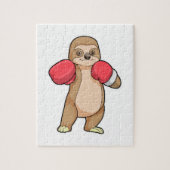 Schlucken wie Boxer mit Boxhandschuhen Puzzle (Vertikal)
