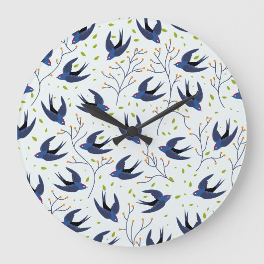 Schluckmuster Große Wanduhr (Vorderseite)