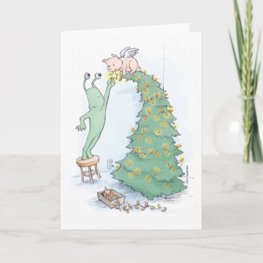 Schluggo und der Schweinegel Feiertagskarte (Vorderseite)