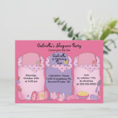 Schlummer-Geburtstags-Party Einladung (Stehend Vorderseite)