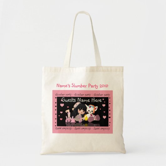 Schlummer-Party-Andenken-Tasche Tragetasche (Vorne)