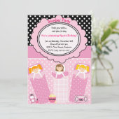 Schlummer-Party Einladung (Stehend Vorderseite)