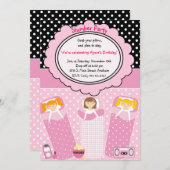 Schlummer-Party Einladung (Vorne/Hinten)