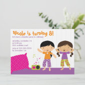 Schlummer-Party Einladungen (Stehend Vorderseite)