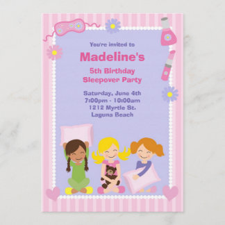 Schlummer-Party-Geburtstags-Einladung Einladung