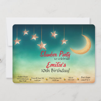 Schlummer-Party-Geburtstags-Einladungen Einladung