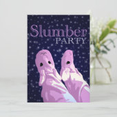 Schlummer Party Nacht Einladung (Stehend Vorderseite)