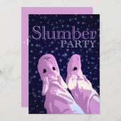 Schlummer Party Nacht Einladung (Vorne/Hinten)