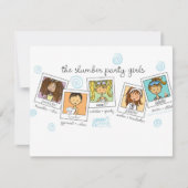 Schlummer-Partymädchen Einladung (Vorderseite)