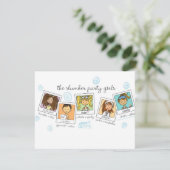 Schlummer-Partymädchen Einladung (Stehend Vorderseite)