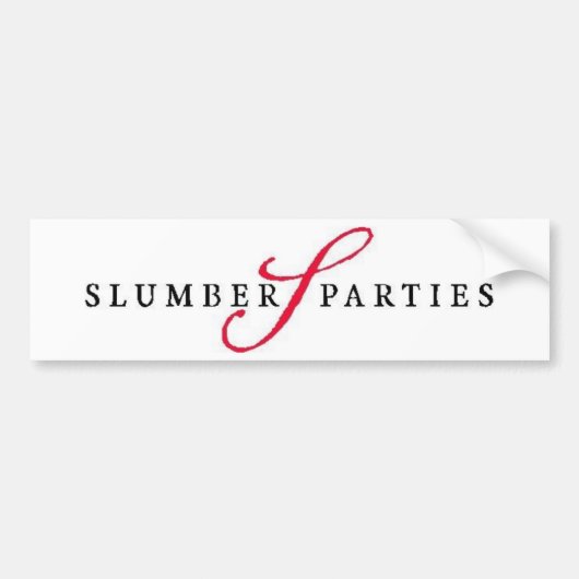 Schlummer-Partys-Logo-fördernde Partys Autoaufkleber (Vorne)
